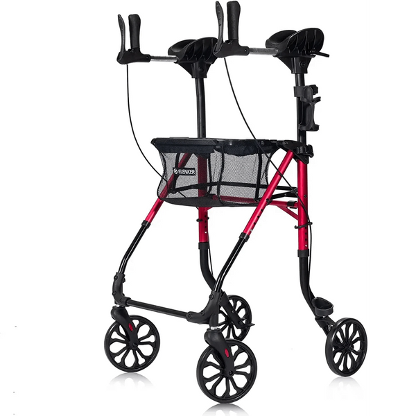 KLD-9215 Dual-Brake Lightweight Upright Walker 8" Wheels
