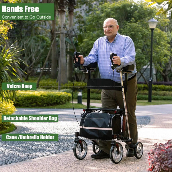 HFK-9223 Dual-Brake Upright Walker 10" Wheels