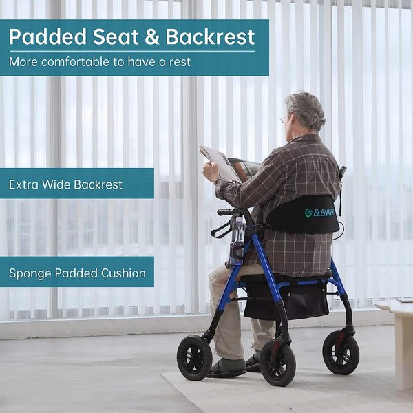 KLD-9218-10 All Terrain Dual-Brake Rollator Walker 10" Wheels