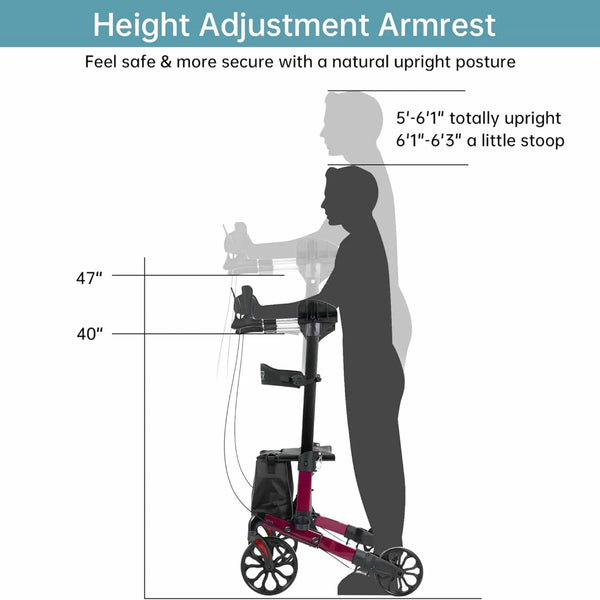 KLD-9263 Spacious Anti-Collision Leg Upright Walker 10" Wheels