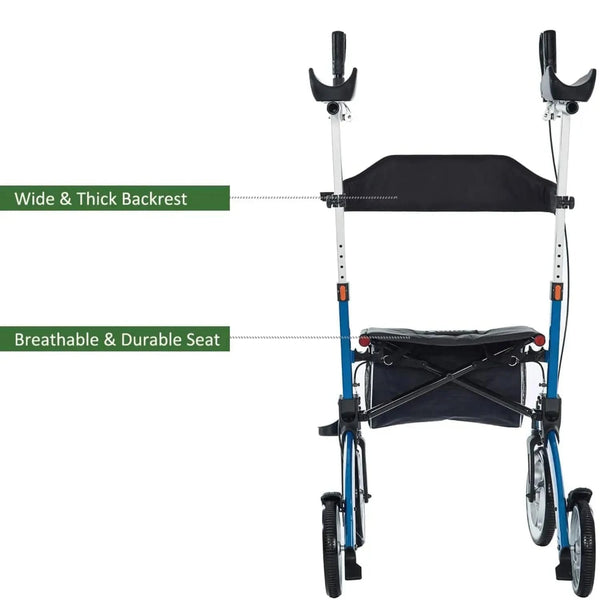 HCT-9291D Dual-Brake Upright Walker 10" Wheels