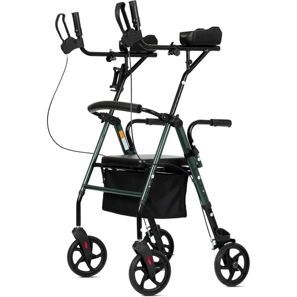 HFK-9236 Dual-Brake Upright Walker 8" Wheels