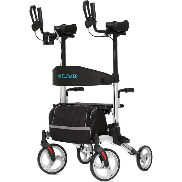 HFK-9223 Dual-Brake Upright Walker 10" Wheels