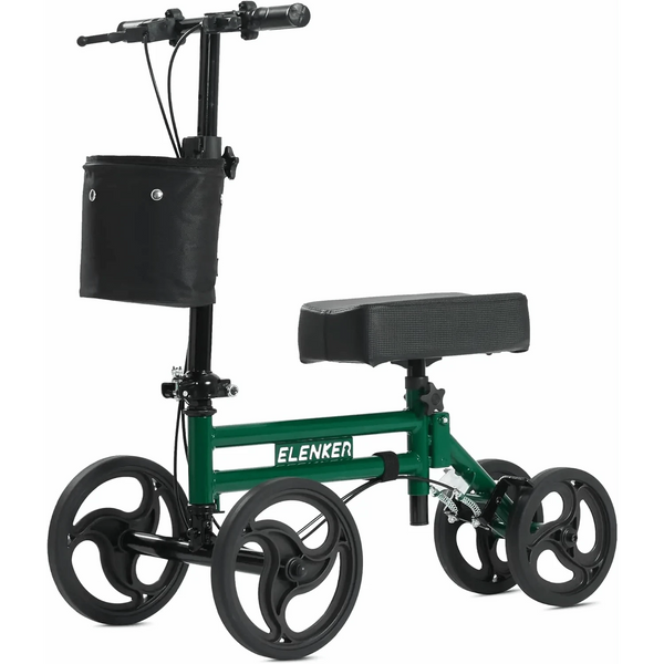 YF-9005E Adjustable Steerable Medical Knee Walker 10" Wheels