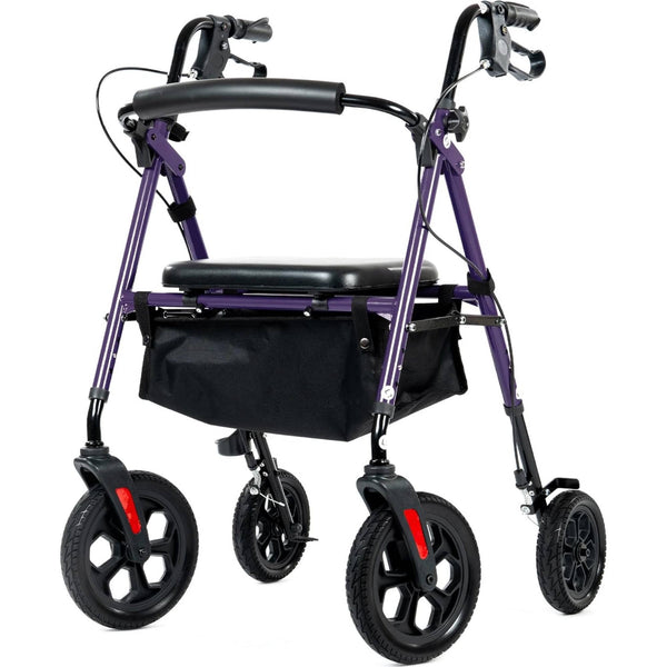 YF-9007D All-Terrain Dual-Brake Rollator Walker 10" wheels