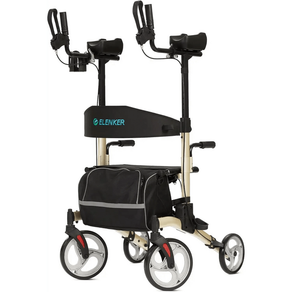 HFK-9223 Dual-Brake Upright Walker 10" Wheels