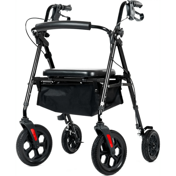 YF-9007D All-Terrain Dual-Brake Rollator Walker 10" wheels