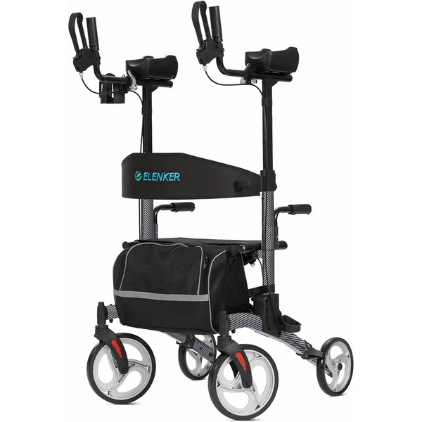 HFK-9223 Dual-Brake Upright Walker 10" Wheels