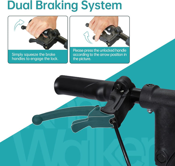 YF-9005E Adjustable Steerable Medical Knee Walker 10" Wheels