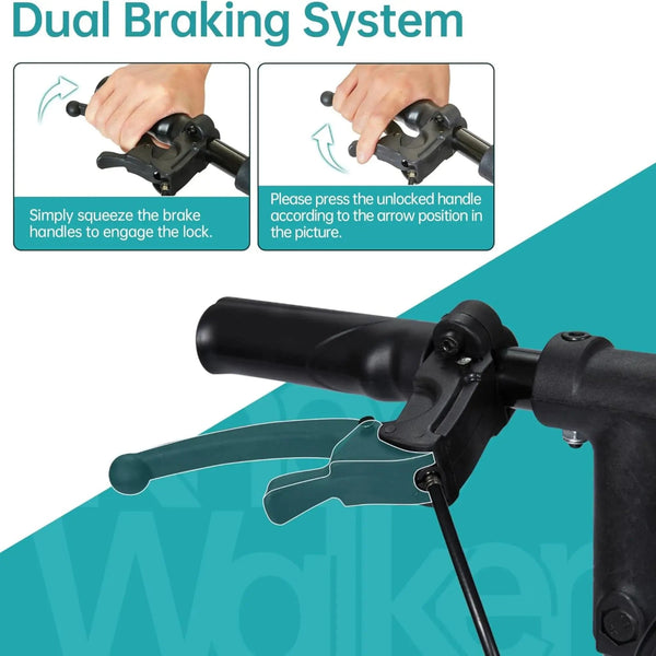 YF-9002A Steerable Deluxe Medical Knee Walker 10" Wheels