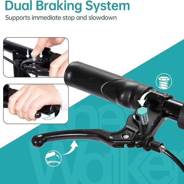 MT-9253 Steerable Portable Knee Walker 10" Wheels