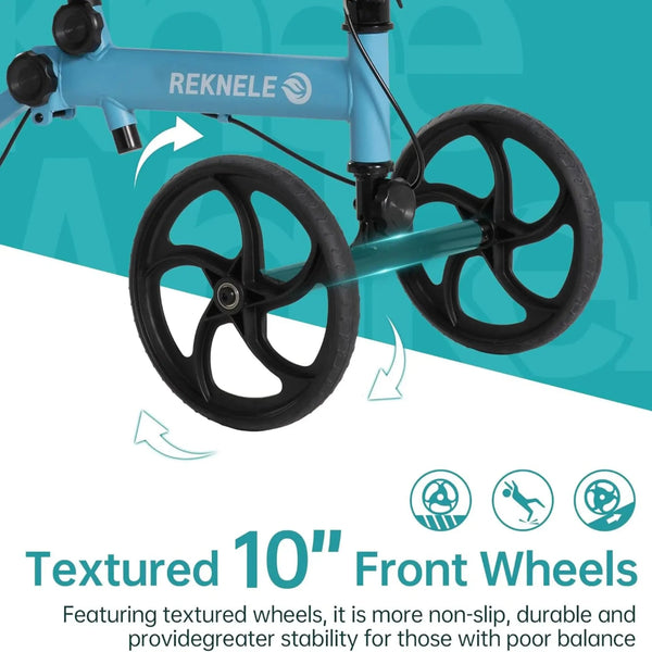 MT-9253 Steerable Portable Knee Walker 10" Wheels