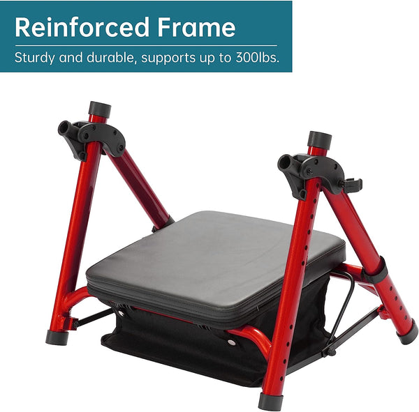 KLD-9218-10 All Terrain Dual-Brake Rollator Walker 10" Wheels