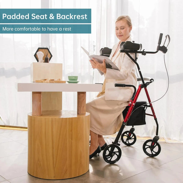 HFK-9236 Dual-Brake Upright Walker 8" Wheels Refurbished