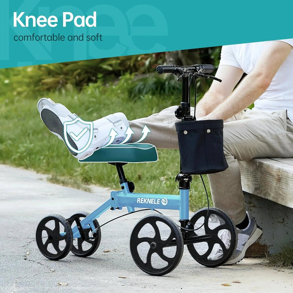 MT-9253 Steerable Portable Knee Walker 10" Wheels