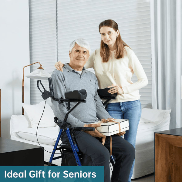 HFK-9236 Dual-Brake Upright Walker 8" Wheels