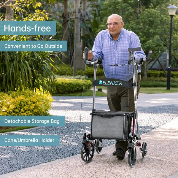 KLD-9263 Spacious Anti-Collision Leg Upright Walker 10" Wheels