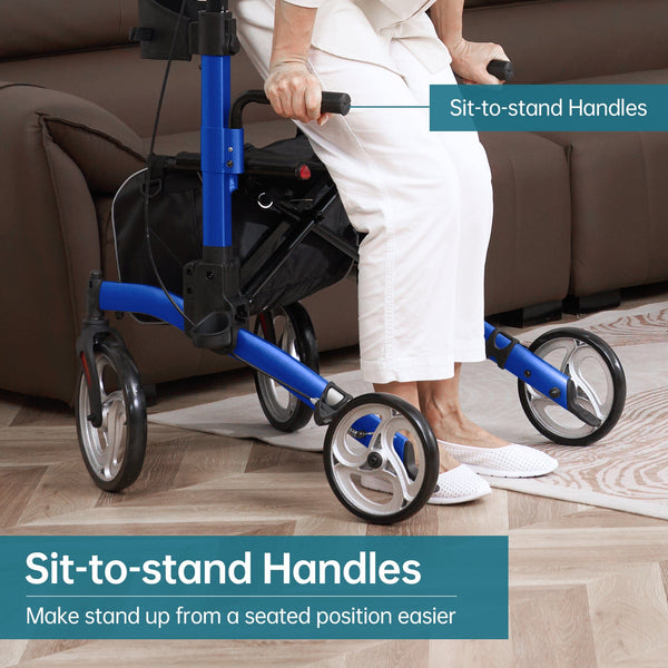 HFK-9240 Dual-Brake Upright walker 10" wheels