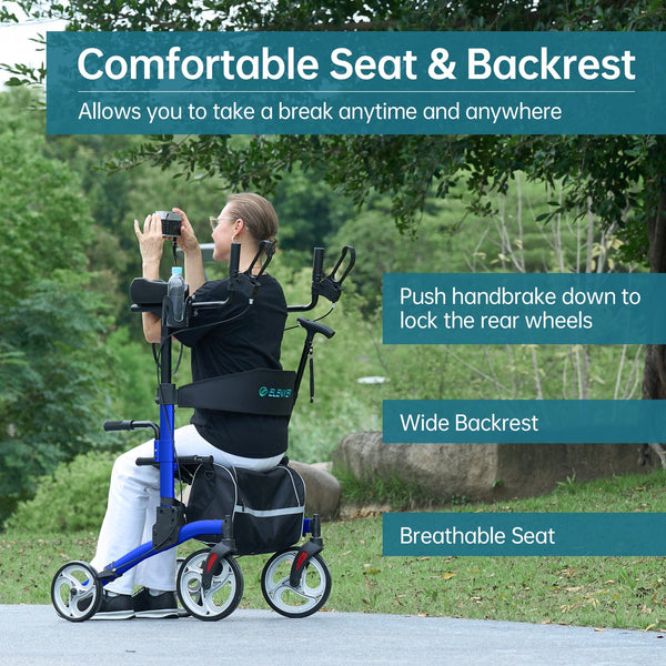 HFK-9240 Dual-Brake Upright walker 10" wheels