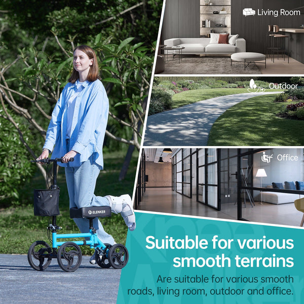 YF-9005G Economy Knee Walker 10" Wheels with Dual Braking System