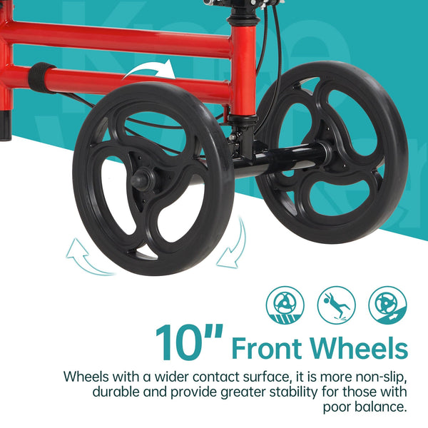 YF-9005G Economy Knee Walker 10" Wheels with Dual Braking System