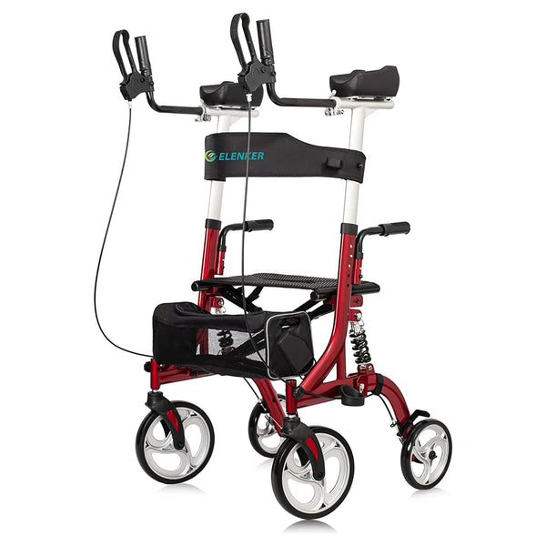 HFK-9211B Dual-Brake Shock-Absorbing Upright Walker 10" Wheels
