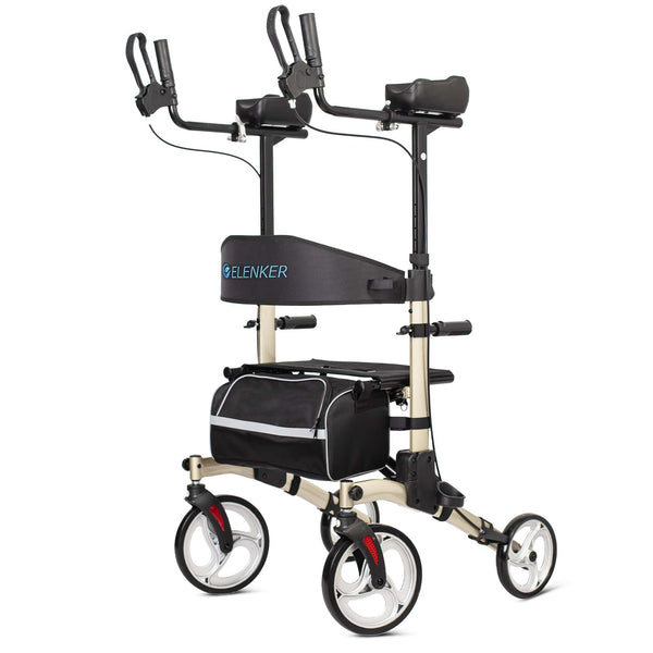 HFK-9240 Dual-Brake Upright walker 10" wheels
