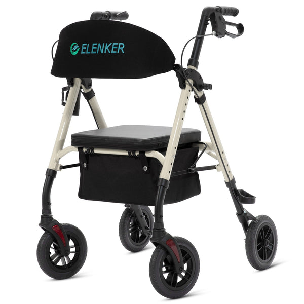 KLD-9218-10 All Terrain Dual-Brake Rollator Walker 10" Wheels