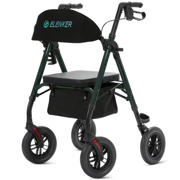 KLD-9218-10 All Terrain Dual-Brake Rollator Walker 10" Wheels