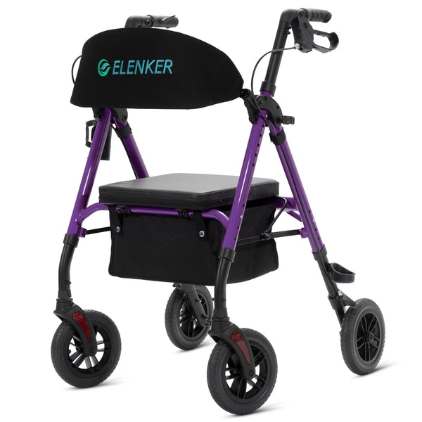 KLD-9218-10 All Terrain Dual-Brake Rollator Walker 10" Wheels