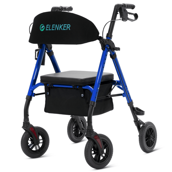 KLD-9218 All Terrain Dual-Brake Rollator Walker 8" Wheels