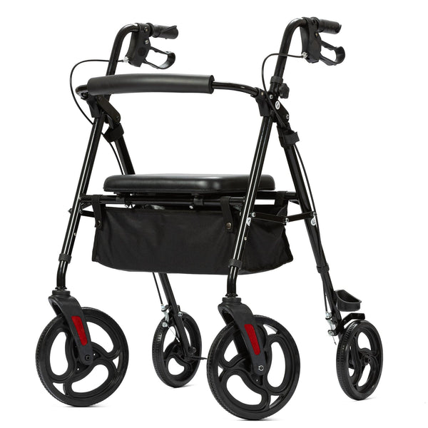 YF-9007B Dual-Brake Ergonomic Handgrip Rollator Walker 10" Wheels