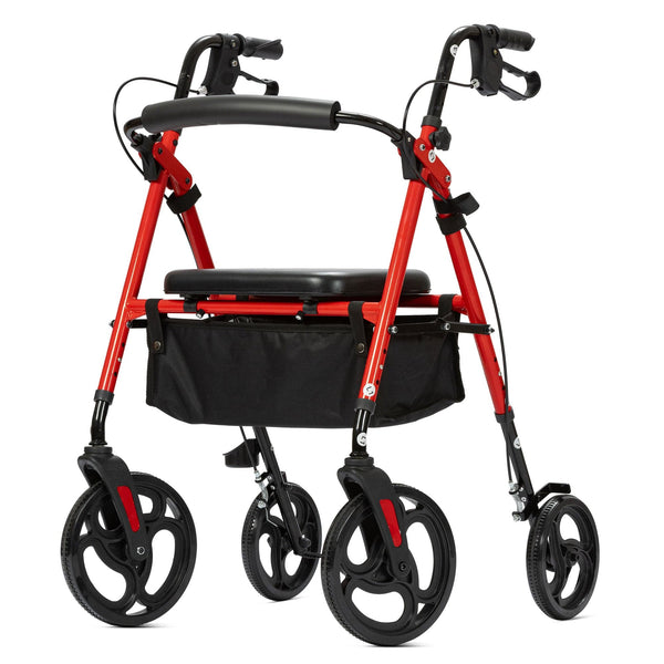 YF-9007B Dual-Brake Ergonomic Handgrip Rollator Walker 10" Wheels