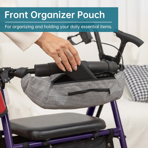 YF-9007C Dual-Brake Rollator Walker 10" Wheels