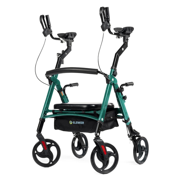 YF-9008A Dual-Brake Heavy Duty Upright Walker 10" Wheels