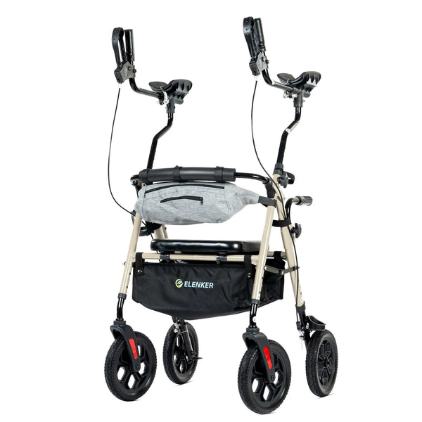 YF-9008E All-Terrain Dual-Brake Upright Walker 10" Wheels