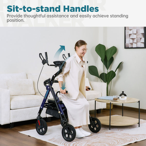 YF-9008F All-Terrain Heavy Duty Upright Walker 10" Wheels