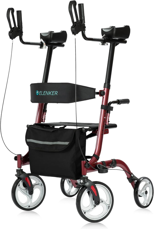 HFK-9210KDB-3 Dual-Brake Lightweight Upright Walker 10" Wheels