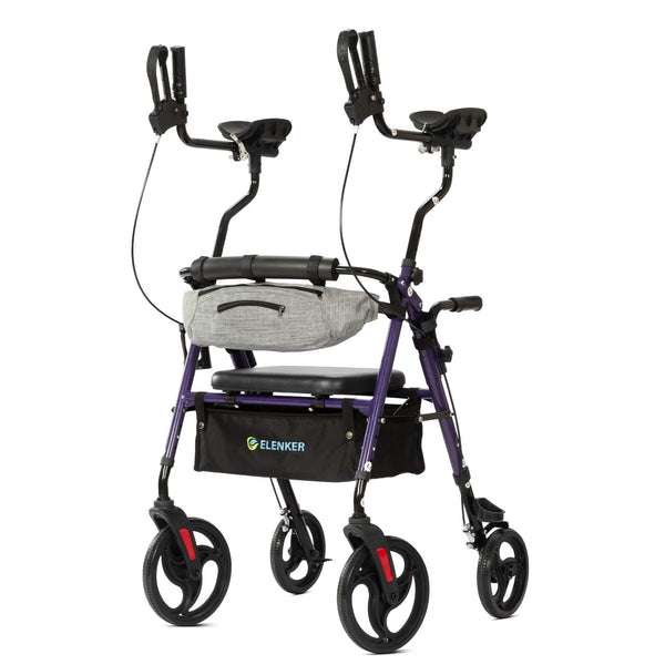 YF-9008C Dual-Brake Upright Walker 10" Wheels