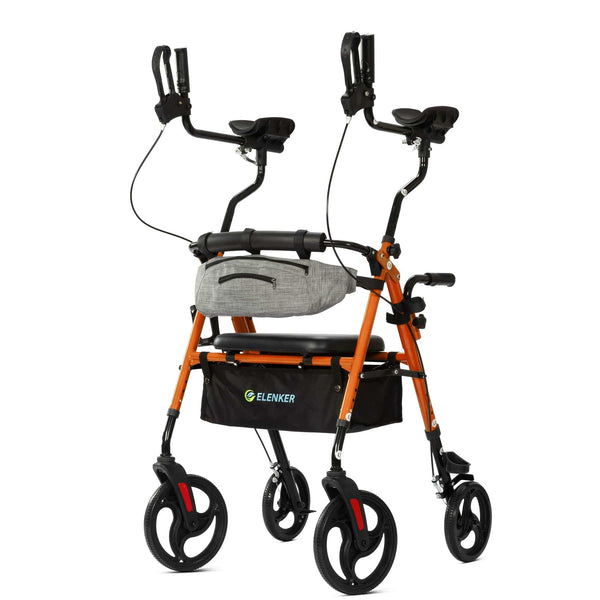 YF-9008C Dual-Brake Upright Walker 10" Wheels