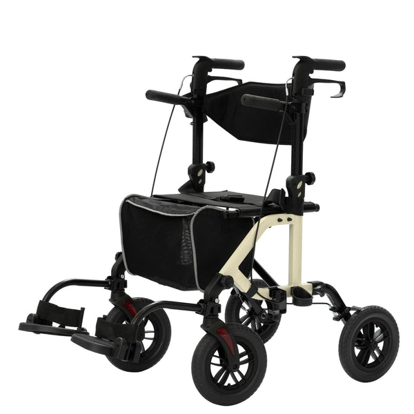 KLD-9224-2 All Terrain 2-in-1 Rollator Walker 10" Wheels