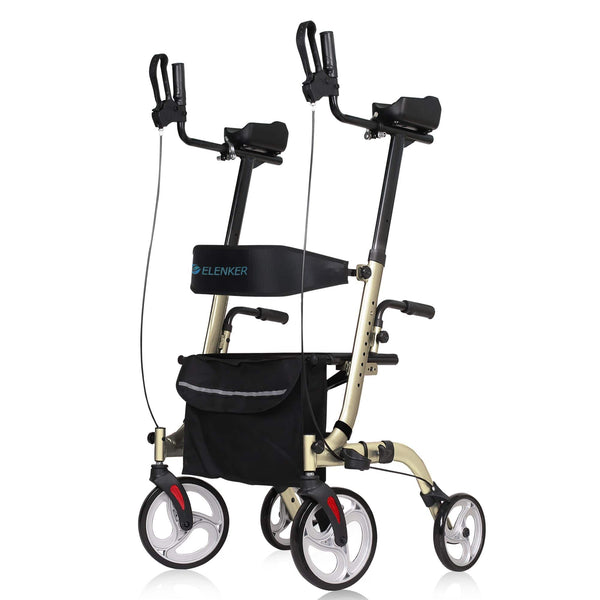 HFK-9210KDB-3 Dual-Brake Lightweight Upright Walker 10" Wheels