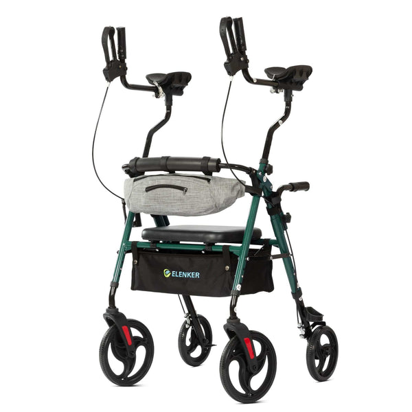 YF-9008C Dual-Brake Upright Walker 10" Wheels