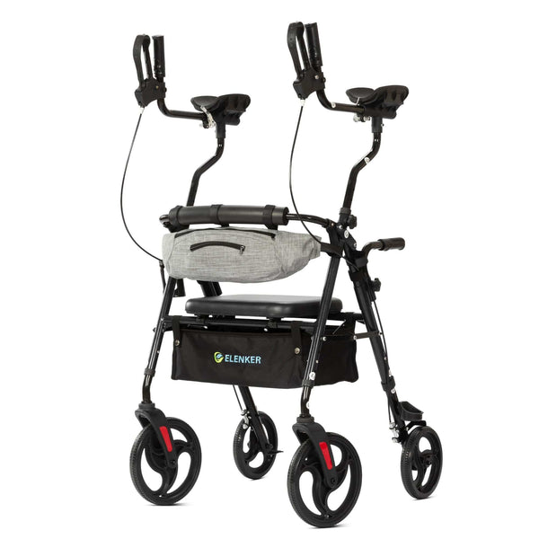 YF-9008C Dual-Brake Upright Walker 10" Wheels
