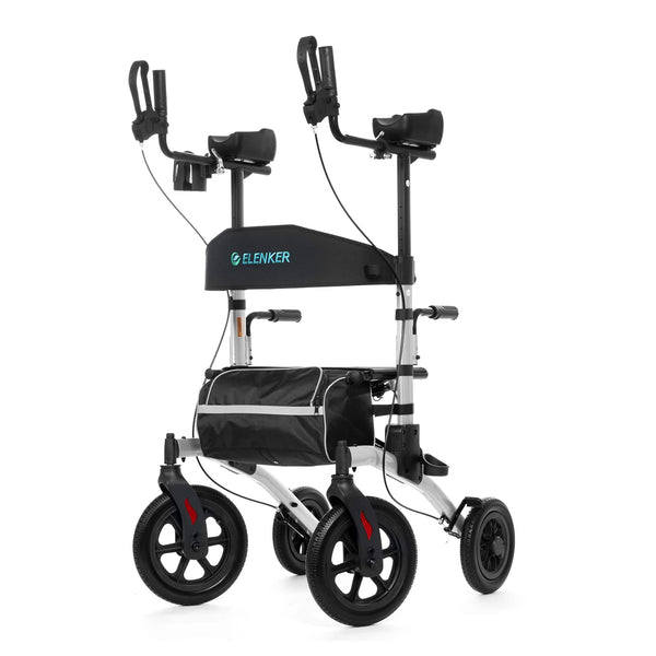 HFK-9240-2 All Terrain Dual-Brake Upright Walker 12" wheels