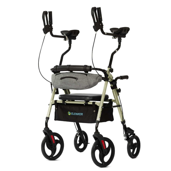 YF-9008C Dual-Brake Upright Walker 10" Wheels