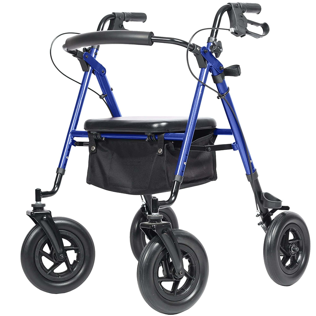 ELENKER® AllTerrain Rollator Walker Superior Comfort, Adjustable