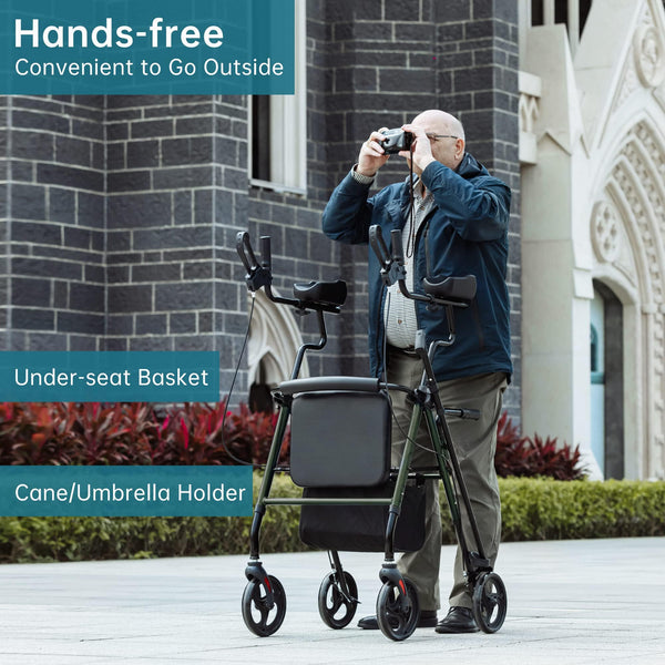 MT-8151 Dual-Brake Upright Walker 8" Wheels Refurbished