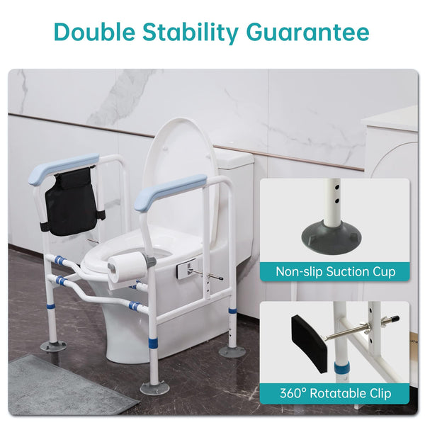 QC-F45 Height-Adjustable Toilet Safety Non-Slip Rails