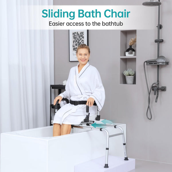 HFK-3146-1 Sliding Shower Chair with Pivoting Arms